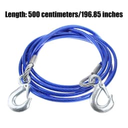 Heavy-Duty Tow Strap Steel Wire Towing Strap Car Supplies Anti-Slip High Tensile Strength For Truck Boats Motorcycles