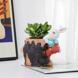 Succulent Plant Pots Bunny Resin Garden Container Rabbit Succulent Planter Garden Pots For Yard Patio Lawn Balcony Indoor