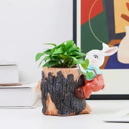 Succulent Plant Pots Bunny Resin Garden Container Rabbit Succulent Planter Garden Pots For Yard Patio Lawn Balcony Indoor