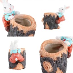 Succulent Plant Pots Bunny Resin Garden Container Rabbit Succulent Planter Garden Pots For Yard Patio Lawn Balcony Indoor