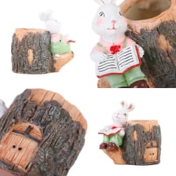 Succulent Plant Pots Bunny Resin Garden Container Rabbit Succulent Planter Garden Pots For Yard Patio Lawn Balcony Indoor