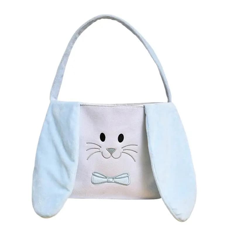Easter Bunny Basket Reusable Bags Treat With Handles Bunny Candy Basket Party Supplies Spring Hunts Container For Candy Hunting