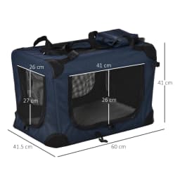 PawHut Folding Pet Carrier Bag House W/ Cushion Storage