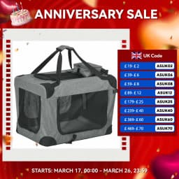 PawHut Folding Pet Carrier Bag House W/ Cushion Storage
