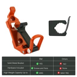 2PCS Shovel Mount for Roof Rack Wall Mounting Brackets Metal Rubber Clamp Space Saving Sturdy Quick Release Shovel Holder