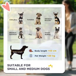PawHut 3 Wheel Pet Stroller, for Medium Small Dogs, Foldable Cat Pram