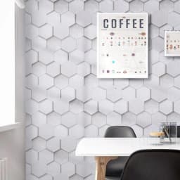 3D Modern PVC Wallpaper Hexagon Pattern Home Wall Decor Wallpaper Roll for Living Room Bedroom Walls