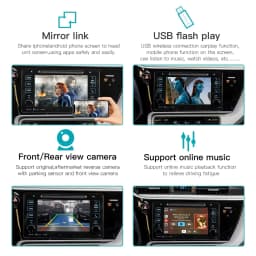 AUTOABC 2025 Wireless Carplay For Toyota Auris C-HR 2014-2018 with Android Auto Mirror Link AirPlay Functions