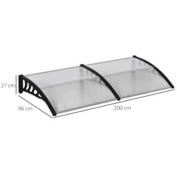 Outsunny Door Canopy Outdoor Awning Rain Shelter for Window Porch