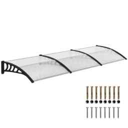 Outsunny Door Canopy Outdoor Awning Rain Shelter for Window Porch