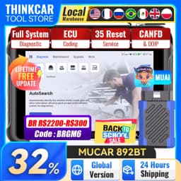 MUCAR 892BT OBD2 Scanner Full System Diagnostic Tools 34 Reset Lifetime Free Update BI-Direction DOIP CANFD 2025 Automotive Tool
