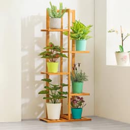 【Lifeideas】Rustic Wooden Multi-Tiered Potted Plant Stand