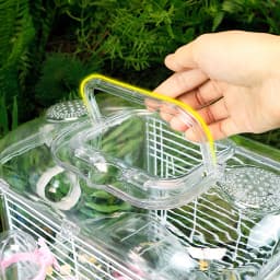 Tieker portable transparent hamster cage castle cage single and double-story villa gold wire cage small animal house