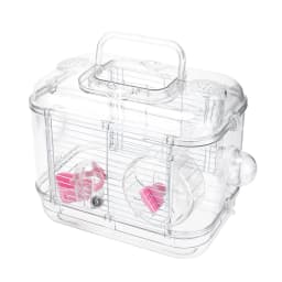 Tieker portable transparent hamster cage castle cage single and double-story villa gold wire cage small animal house