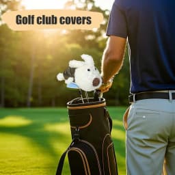 Golf Club Covers Plush Dog Driver Protector Headcover For Golf Club For Fairway/Hybrid For Women Men Sports Use
