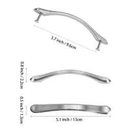 Voltsify 2Pcs Silver Furniture Handles for Cabinets, Drawers, Wardrobes, Doors