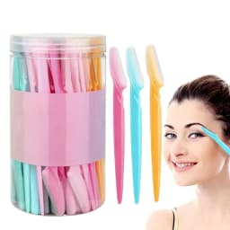 Eyebrow Trimmer 66pc Facial And Eyebrow Shaper Eye Brow Shaver With Protective Cover Portable Face Dermaplaning Tool For Eyebrow