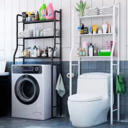 Haodirect 3-layer bathroom storage rack metal storage rack above toilet freestanding space saving rack