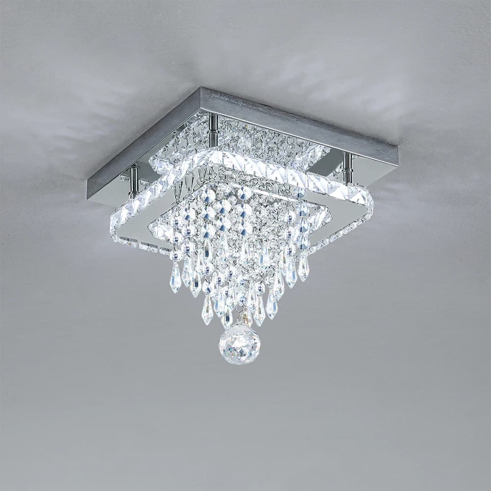 Voltsify Modern Crystal Ceiling Light with Droplets for Living Rooms, Bedrooms and Nurseries
