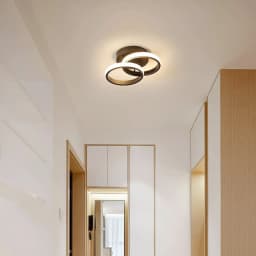 Small LED Ceiling Lights, Double Ring Ceiling Lamp for Bedroom Livingroom Dinningroom Cold White or Warm White to Choosed