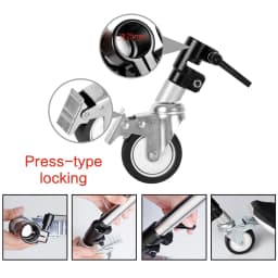 SH 2.6/3.3M Black&Silver Photography C Stand Light Stand Heavy Duty Stainless Steel Magic Leg Arm Crossbar Grip Head Tripod