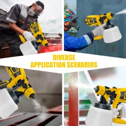 Paint Sprayer Cordless Compatible with DeWalt 18v Battery Powered HVLP Power Spray Gun XR UK(Tool Only)