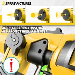 Paint Sprayer Cordless Compatible with DeWalt 18v Battery Powered HVLP Power Spray Gun XR UK(Tool Only)