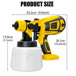Paint Sprayer Cordless Compatible with DeWalt 18v Battery Powered HVLP Power Spray Gun XR UK(Tool Only)