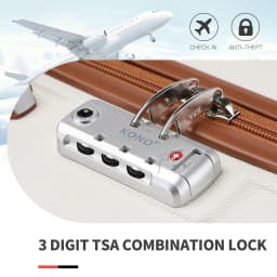 Kono Lightweight Cabin Suitcase - 20/24/28 Inch ABS Hard Shell, Fits EasyJet Under Seat, large-Compact Carry-On Trolley Case