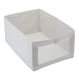 Voltsify Beige Foldable Fabric Clothes Jeans Storage Organizer, 30cm W x 44cm D x 20.5cm H