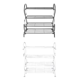 Metal shoe rack storage rack four-layer S-shaped entrance shoe rack living room storage rack