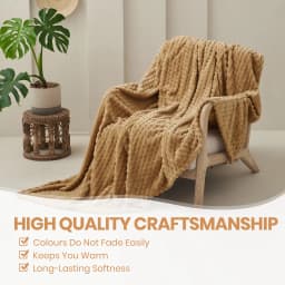 Good Nite Fleece Throw Blanket - Soft Plush & Warm Cozy White Blanket for Bed, Couch & Sofa Chair