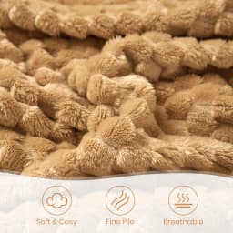 Good Nite Fleece Throw Blanket - Soft Plush & Warm Cozy White Blanket for Bed, Couch & Sofa Chair