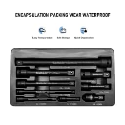 Winholder 9PCS Impact Extension Bar Set 1/2" 3/8" 1/4" Drive Long Reach Extension Bar Set Workshop Tool