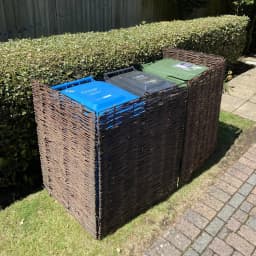 【Breeins】Garden Sanctuary Trash Can Fence Wicker Privacy Fence Outdoor Courtyard Multi Use Decoration