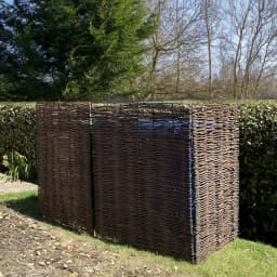 【Breeins】Garden Sanctuary Trash Can Fence Wicker Privacy Fence Outdoor Courtyard Multi Use Decoration