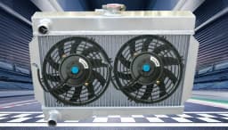 Aluminum Radiator + FANS FOR Rover MG MGB GT NIB Coupe Convertible 1.8L MT
