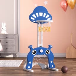 Voltsify 2-in-1 Toddler Basketball Hoop Football Goal Set