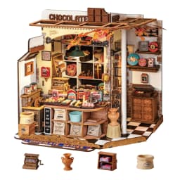 ROBOTIME 3D Wooden Dollhouse Kit Unique Gift Home Decoration Ornament DIY Challenging Miniature House Craft for Adults Teens