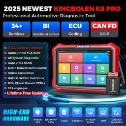 [Lifetime Free Update] KINGBOLEN K8 PRO Car Scanner Scan OBD2 Automotive Diagnostic Tool ECU Coding with CAN FD Doip for FCA SGW