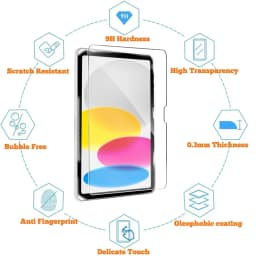 2 Pack Screen Protector for iPad 10th Generation Ultra Clear Tempered Glass for iPad 10 2022 Accessories 10.9 Inch 9H Film