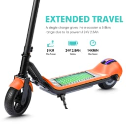 Mankeel MK029 Electric Scooter, 6.5'' Foldable E-Scooter for Kids Ages 6-12, 110W Max 14KM/H 5-8KM Range, Folding E-Scooter