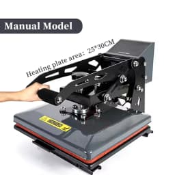 Manual Heat Press Machine 25X30CM Semi Automatic Heat Transfer Ironing Machine 33x45CM for t-shirt transfer design and artwork