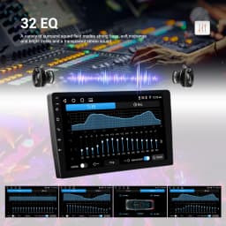 Podofo 9Inch 2 DIN Car Stereo Radio Wirless Carplay Android Auto Car Stereo Bluetooth 64G GPS Navigation RDS WiFi USB FM DAB