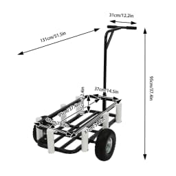 Outdoor Heavy Duty Fishing/Beach Cart Trolley Portable Garden Camping Cart for Fishing Load 198Lbs