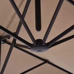 4.5M Patio Outdoor Umbrella With Cover Double Sided Large Umbrella 4.5M with Crank Handle for Deck, Lawn, Backyard and Pool, Tan
