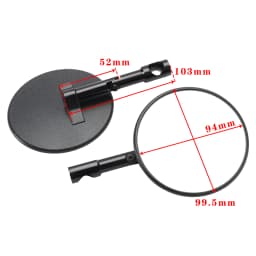 Artudatech Round 7/8" Handlebar End Mirror M8 M10 Rearview Mirrors Universal For Superbike