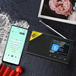 Portable Digital Radio Bluetooth-compatible 5.0 DAB/FM Receiver Broadcasting Player Rechargeable Lightweight Home office Radio