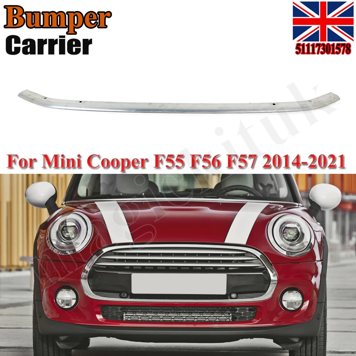 Magickit For MINI COOPER F55 F56 F57 2014 2015 2016 2017 2018 2019 2020 2021 Front Bumper Lower Carrier Mount 51117301578