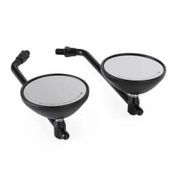 Artudatech Mirror 3" Round Universal Black For Cafe Classic Bobber Chopper Custom Tracker